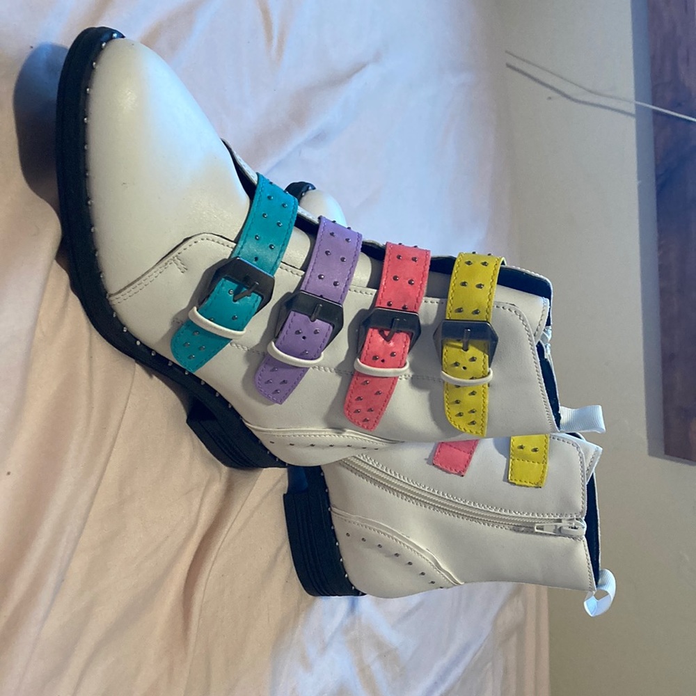 Rainbow Buckle Boots